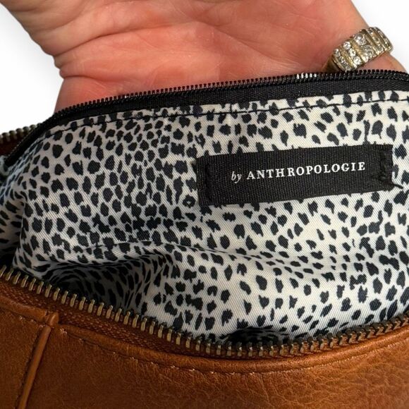 BY ANTHROPOLOGIE Women’s Cognac Brown Faux Leather Sadie Crossbody Bag - Picture 6 of 8